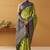 Olive silk blend pochampalli border and pallu