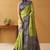Olive silk blend pochampalli border and pallu