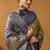 Olive silk blend pochampalli border and pallu