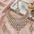 luxurious gold-plated kundan choker necklace set with earrings