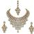luxurious gold-plated kundan choker necklace set with earrings