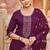 Wine heavy vertican silk kurta pent dupatta set