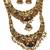 traditional gold-plated temple jewellery set with necklace and jhumkas