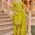 Parrot heavy vertican silk kurta pent dupatta set