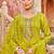 Parrot heavy vertican silk kurta pent dupatta set