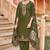 Mahendi heavy vertican silk kurta pent dupatta set