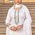 White heavy vertican silk kurta pent dupatta set