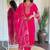 Pink bsy viscose kurti pent dupatta set