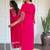 Pink bsy viscose kurti pent dupatta set