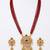 elegant red pearl and gold kundan necklace set