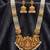 antique gold-plated lakshmi temple necklace set with jhumkas