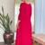 Red vichitra silk kurti pent dupatta set