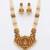 antique gold-plated lakshmi temple necklace set with jhumkas