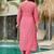 Light pink viscose silk kurti pent dupatta set