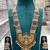 handcrafted gold-plated pearl temple necklace set with jhumkas