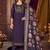 Purple vertican silk kurti pent dupatta set