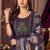 Purple vertican silk kurti pent dupatta set