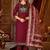 Maroon vertican silk kurti pent dupatta set