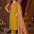 Mustard vertican silk kurti pent dupatta set