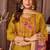 Mustard vertican silk kurti pent dupatta set