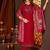 Red vertican silk kurti pent dupatta set