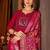 Red vertican silk kurti pent dupatta set