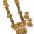 stunning gold-plated emerald temple haram jewellery set