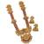 traditional gold-plated temple haram jewellery set