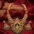 exquisite krishna temple gold-plated bridal jewellery set