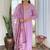Lavender rayon kurti pent dupatta set
