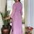 Lavender rayon kurti pent dupatta set
