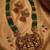 handcrafted green beaded temple jewellery set with jhumkas