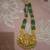 handcrafted green beaded temple jewellery set with jhumkas