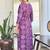 Purple rayon kurti pent dupatta set