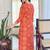 Orange rayon kurti pent dupatta set