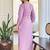 Lavender rayon kurti pent dupatta set