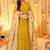 Yellow dyed silk anarkali kurti dupatta set