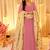 Light pink dyed silk anarkali kurti dupatta set