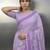 lavender soft muga cotton with weaving saree