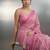 pink soft muga cotton with weaving saree