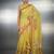 yellow soft muga cotton with weaving saree
