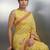 yellow soft muga cotton with weaving saree