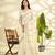 OFFWHITE linen silk blend butti weaving work SAREE 