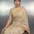 beige soft muga cotton with weaving saree