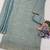 Mint embroideried pallazo set with dupatta semi stitched