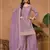 Light purple embroideried pallazo set with dupatta semi stitched
