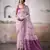 PURPLE linen silk blend butti weaving work SAREE