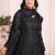 BLACK COLOR TONE THREAD WORK NET GOWN 