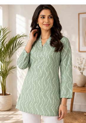 PISTA Rayon DIGITAL PRINTED KURTI  1