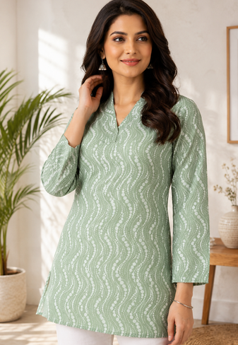 PISTA Rayon DIGITAL PRINTED KURTI 
